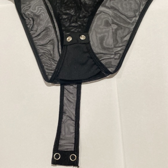 Good American Black Mesh Sequin Bodysuit Size Small - Picture 7 of 9